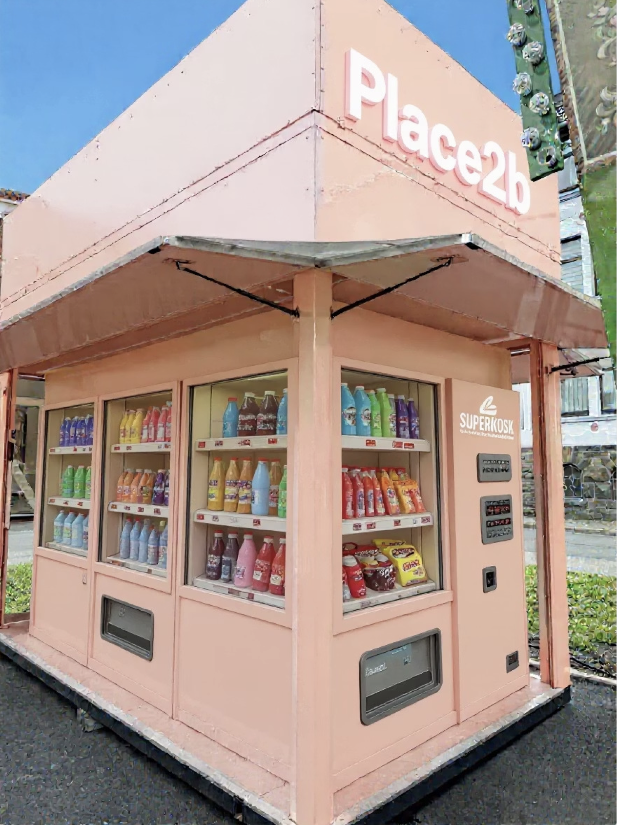 Place2b Rosa Verkaufsautomat-Kiosk