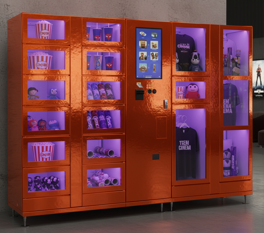 Orange Cinema CombiVend Automaten mit Produktvielfalt